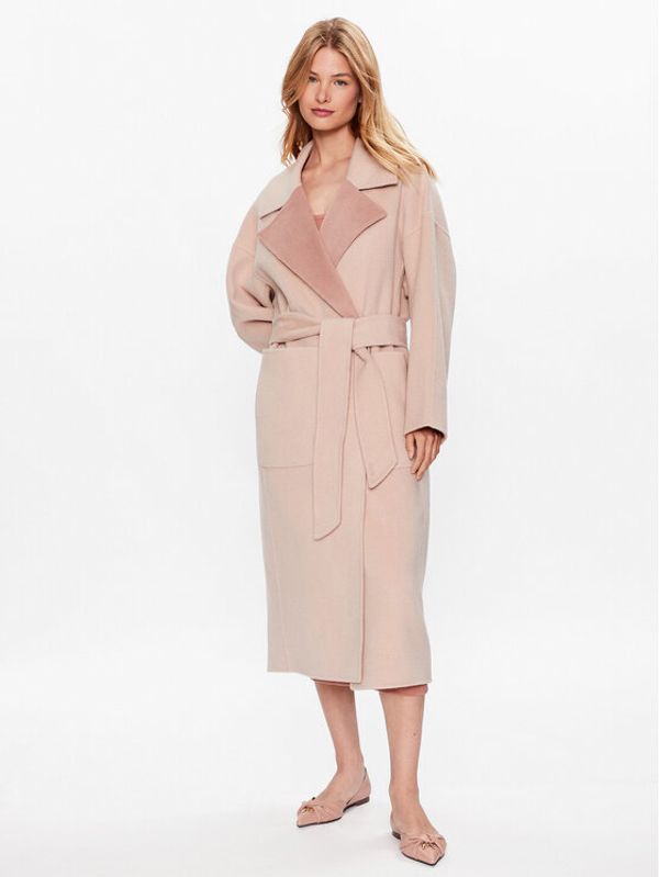 Calvin Klein Calvin Klein Вълнено палто K20K205855 Розов Regular Fit