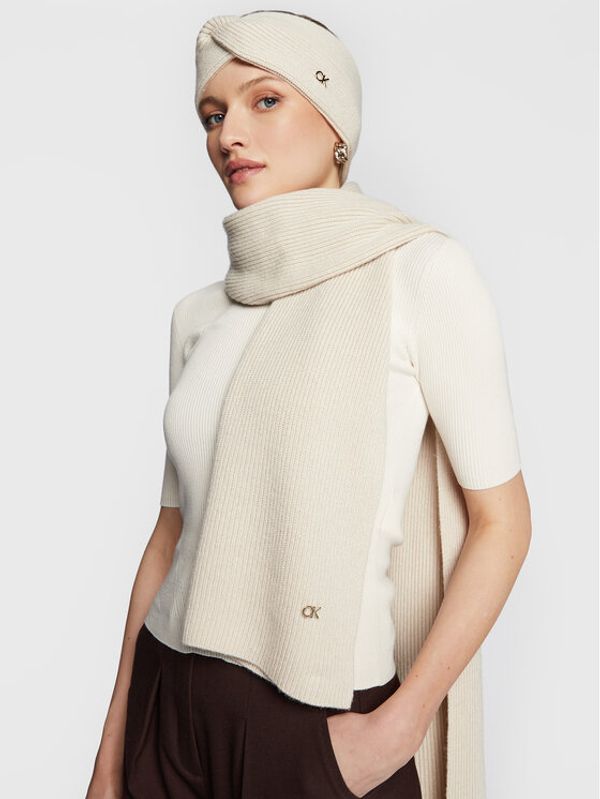 Calvin Klein Calvin Klein Зимен шал Re-Lock K60K610415 Бежов