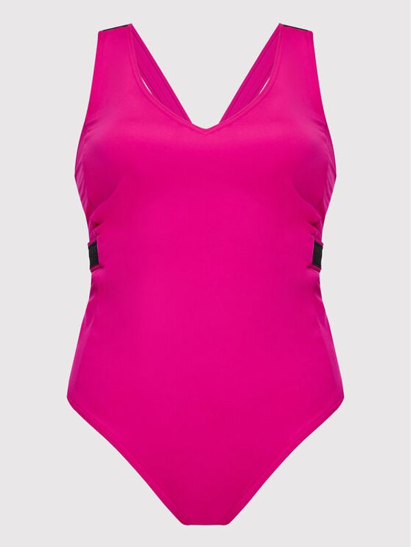 Calvin Klein Curve Calvin Klein Swimwear Бански костюм Plunge KW0KW01667 Розов