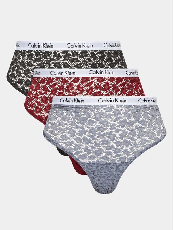 Calvin Klein Curve Calvin Klein Underwear Комплект 3 чифта класически бикини 000QD3975E Цветен