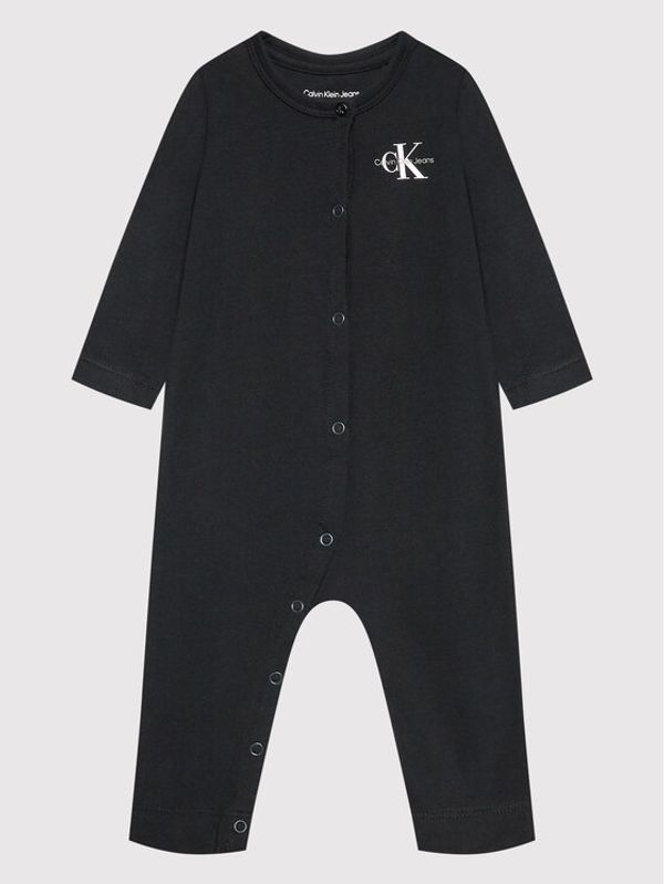Calvin Klein Jeans Calvin Klein Jeans Бебешки гащеризон без стъпала Monogram IN0IN00034 Черен Regular Fit