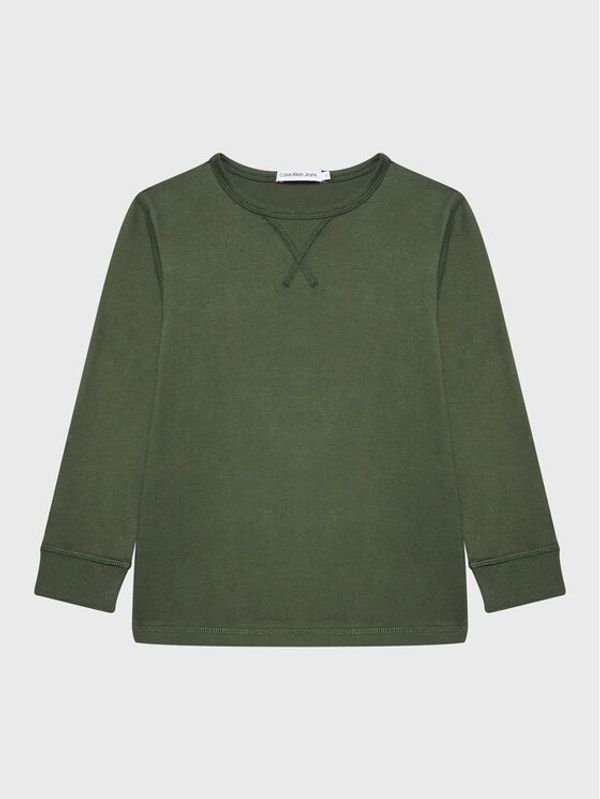 Calvin Klein Jeans Calvin Klein Jeans Блуза Badge IB0IB01469 Каки Regular Fit