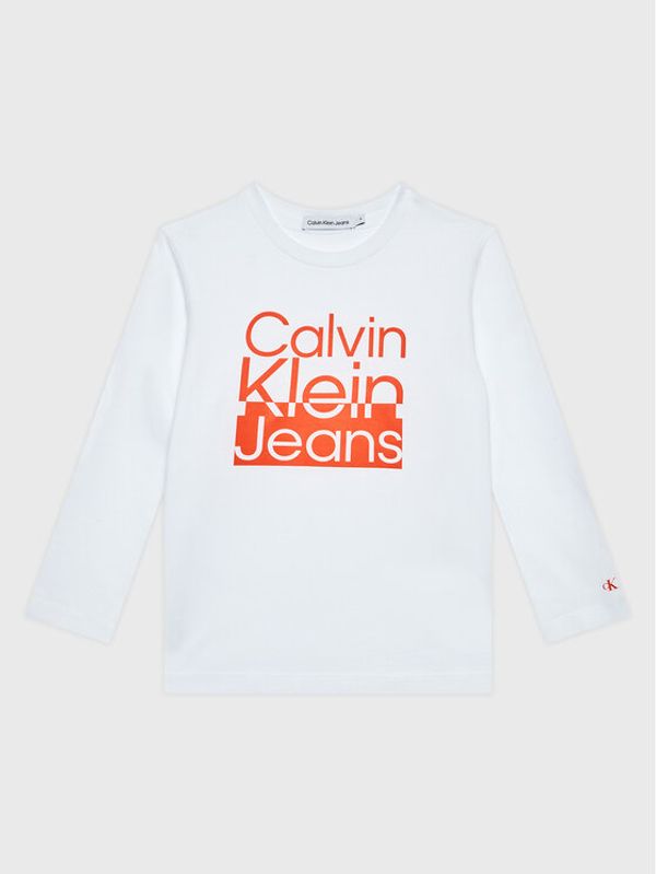 Calvin Klein Jeans Calvin Klein Jeans Блуза Box Logo IB0IB01451 Бял Regular Fit