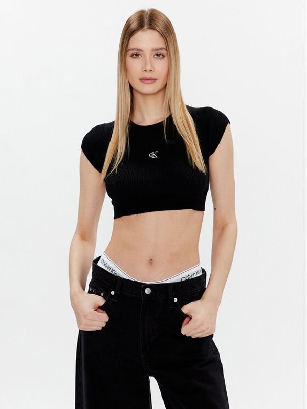 Calvin Klein Jeans Calvin Klein Jeans Блуза J20J220709 Черен Slim Fit