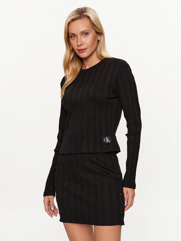 Calvin Klein Jeans Calvin Klein Jeans Блуза J20J221596 Черен Slim Fit