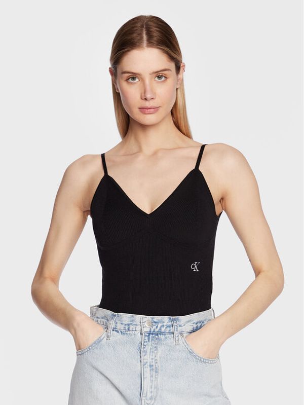 Calvin Klein Jeans Calvin Klein Jeans Боди J20J221155 Черен Slim Fit