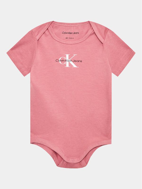 Calvin Klein Jeans Calvin Klein Jeans Боди Monogram IN0IN00014 Розов Regular Fit