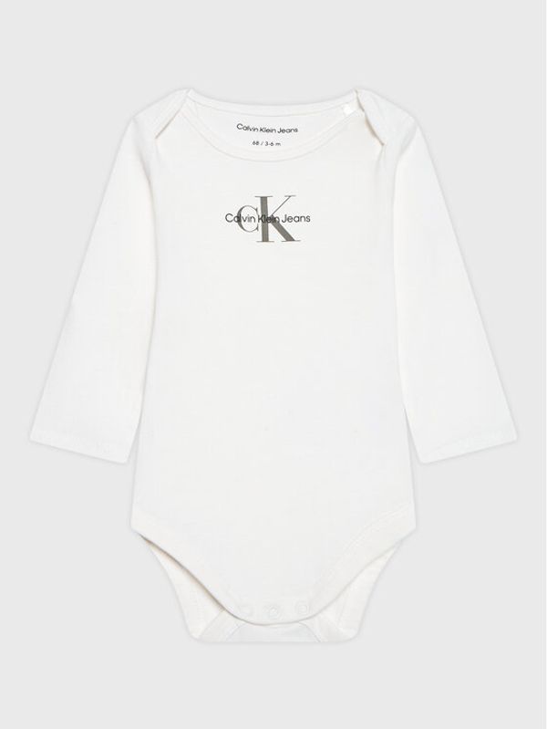 Calvin Klein Jeans Calvin Klein Jeans Боди Monogram IN0IN00033 Бял Regular Fit