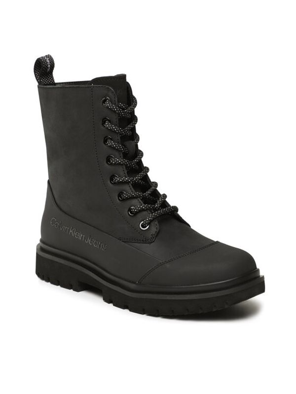 Calvin Klein Jeans Calvin Klein Jeans Боти Chunky Combat Laceup Boot Rub YW0YW01066 Черен