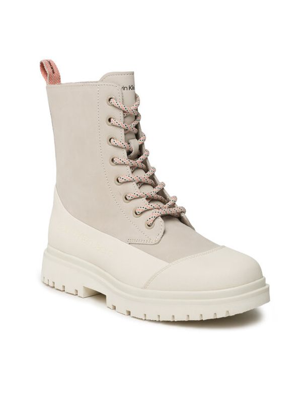 Calvin Klein Jeans Calvin Klein Jeans Боти Chunky Combat Laceup Boot Rub YW0YW01066 Сив
