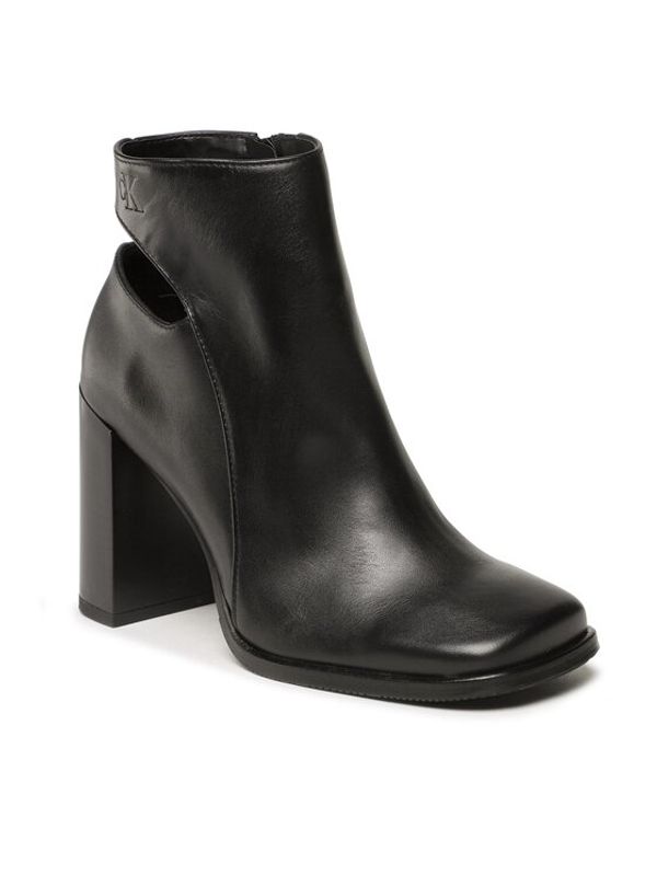 Calvin Klein Jeans Calvin Klein Jeans Боти Heel Zip Boot Lth YW0YW01070 Черен