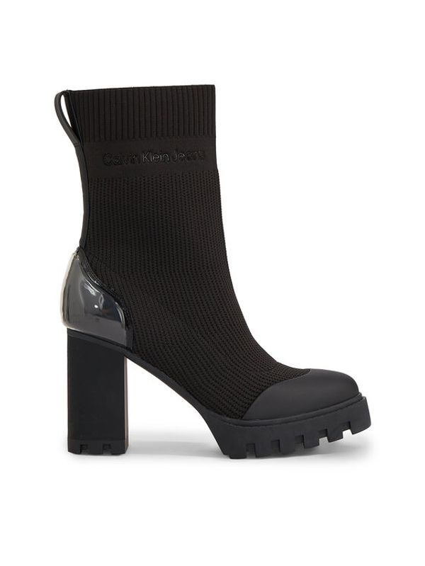 Calvin Klein Jeans Calvin Klein Jeans Боти Platform Knit Sock Knit Wn YW0YW01196 Черен