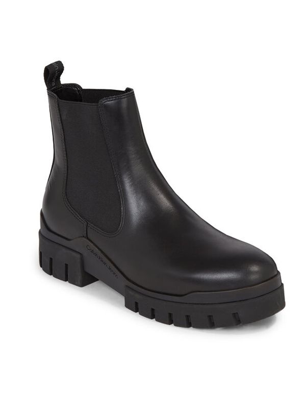 Calvin Klein Jeans Calvin Klein Jeans Боти тип челси Transp Combat Chelsea Lth YM0YM00754 Черен