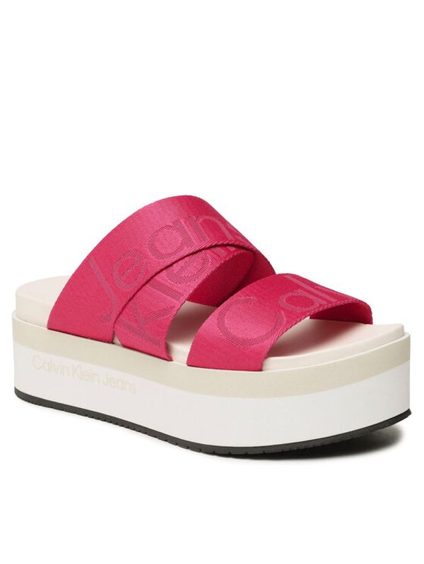 Calvin Klein Jeans Calvin Klein Jeans Чехли Flatform Sandal Webbing YW0YW00966 Розов