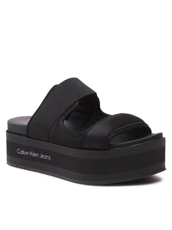 Calvin Klein Jeans Calvin Klein Jeans Чехли Flatporm Sandal Webb YW0YW01074 Черен