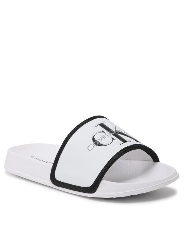 Calvin Klein Jeans Calvin Klein Jeans Чехли Logo Pool Slide V3B0-80630-1172 M Бял