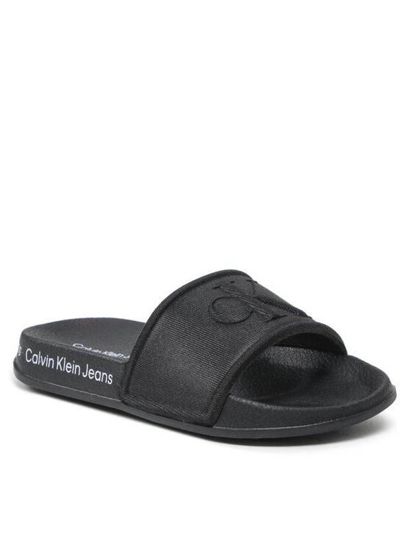 Calvin Klein Jeans Calvin Klein Jeans Чехли Logo Pool Slide V3B0-80637-1231 M Черен