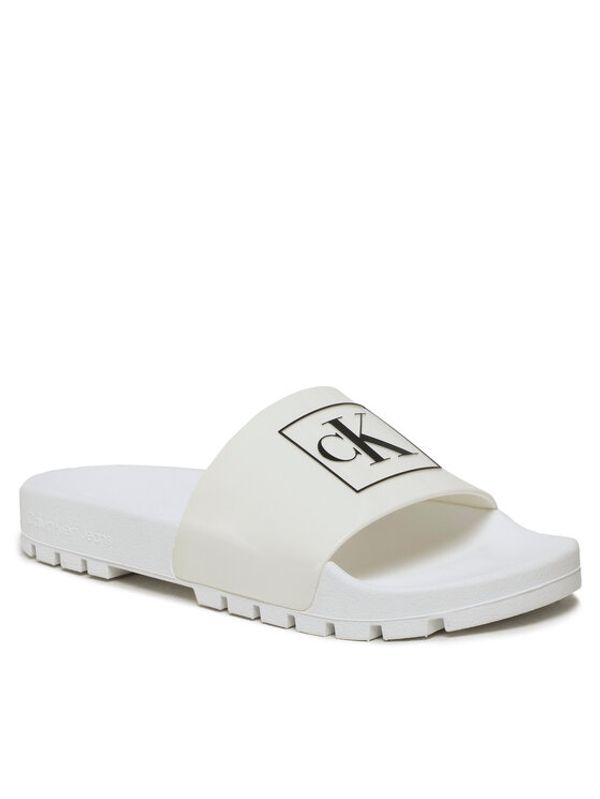 Calvin Klein Jeans Calvin Klein Jeans Чехли Truck Slide Monogram Rubber M YM0YM00591 Бял