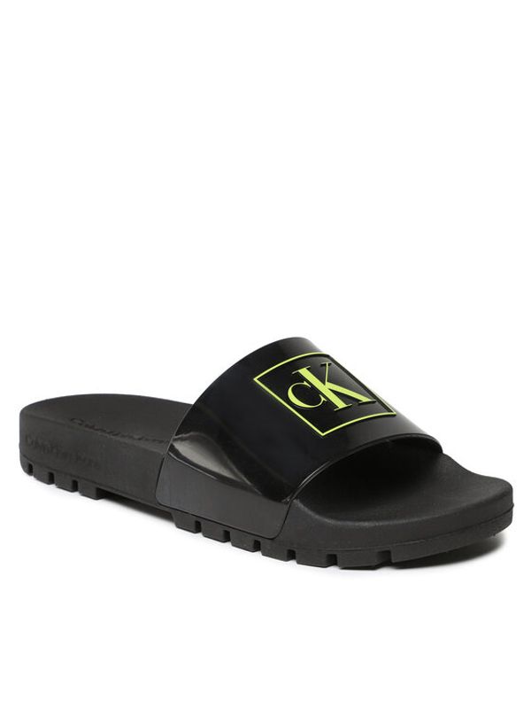 Calvin Klein Jeans Calvin Klein Jeans Чехли Truck Slide Monogram Rubber YM0YM00591 Черен