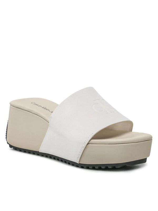 Calvin Klein Jeans Calvin Klein Jeans Чехли Wedge Block Sandal Su Con YW0YW01015 Бял