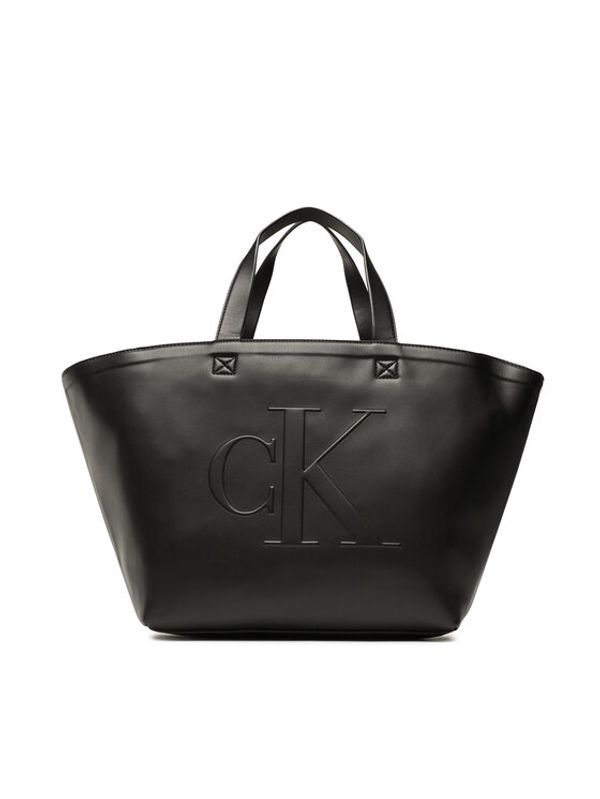 Calvin Klein Jeans Calvin Klein Jeans Дамска чанта Sculpted Shopper27 Pipping K60K610310 Черен