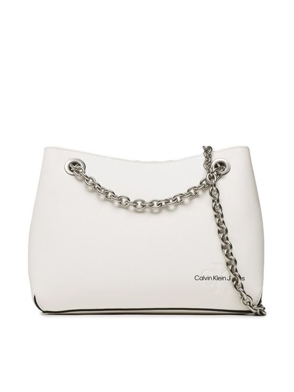 Calvin Klein Jeans Calvin Klein Jeans Дамска чанта Sculpted Shoulder Bag W/Chain24 K60K610565 Бял