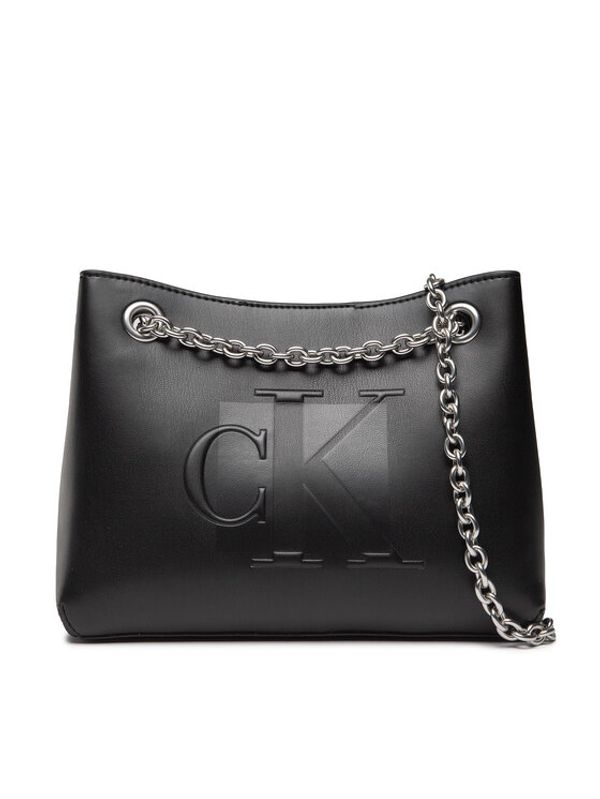 Calvin Klein Jeans Calvin Klein Jeans Дамска чанта Sculpted Shoulder Bag24 Chain K60K609767 Черен