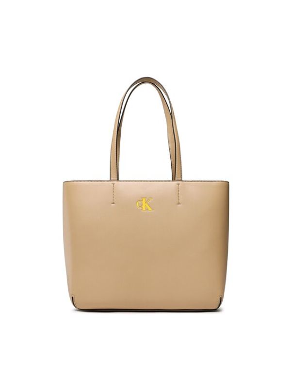 Calvin Klein Jeans Calvin Klein Jeans Дамска чанта Sleek Shopper29 Solid K60K610318 Бежов