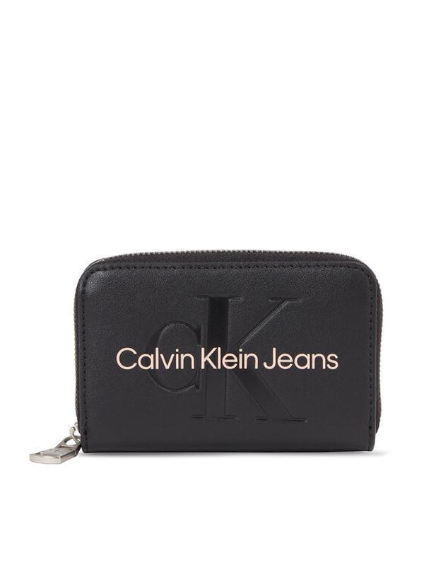 Calvin Klein Jeans Calvin Klein Jeans Дамски портфейл Sculpted Med Zip Around Mono K60K607229 Черен