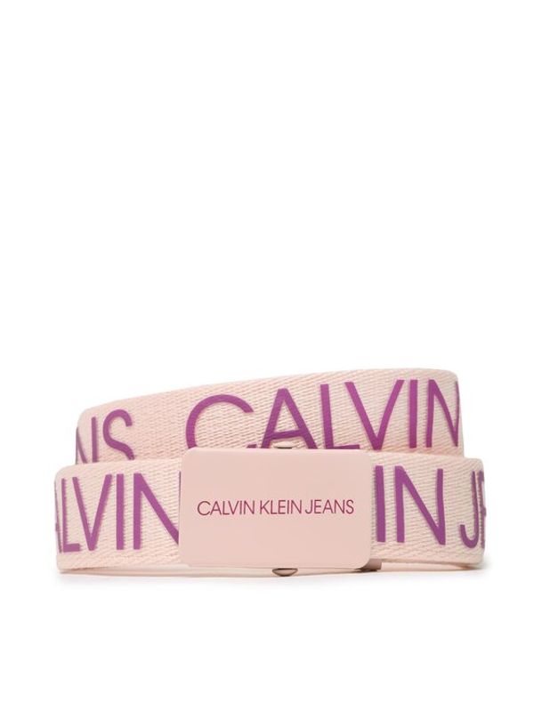Calvin Klein Jeans Calvin Klein Jeans Детски колан Canvas Logo Belt IU0IU00125 Розов