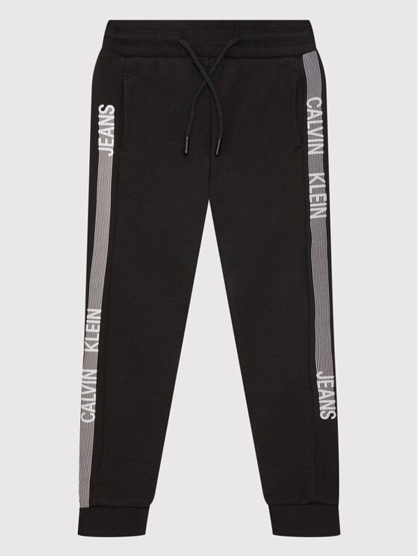 Calvin Klein Jeans Calvin Klein Jeans Долнище анцуг Dimension Logo IB0IB01047 Черен Regular Fit