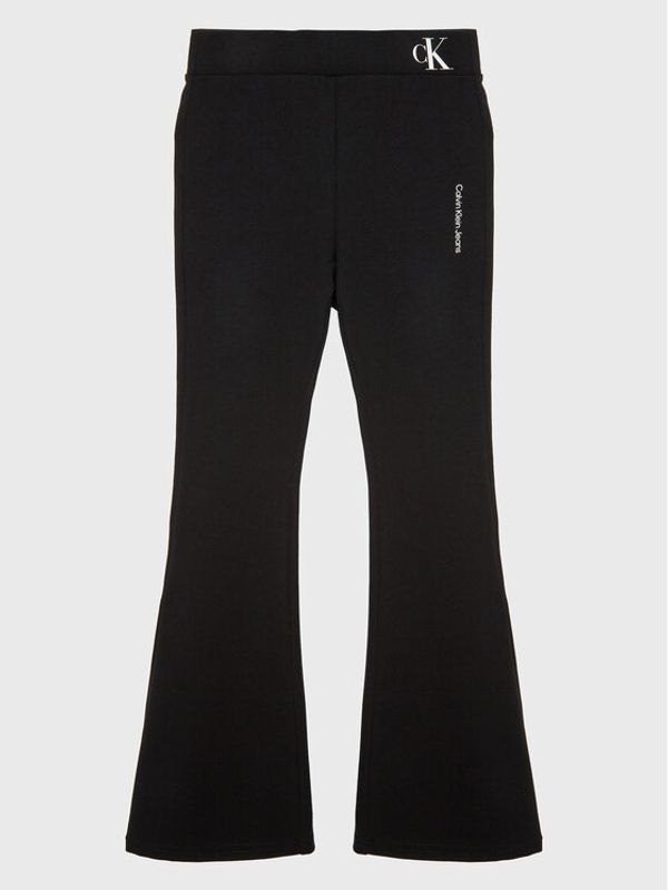 Calvin Klein Jeans Calvin Klein Jeans Долнище анцуг Flare Punto IG0IG01698 Черен Slim Fit