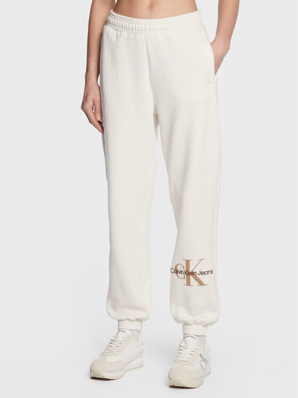 Calvin Klein Jeans Calvin Klein Jeans Долнище анцуг J20J220265 Екрю Relaxed Fit