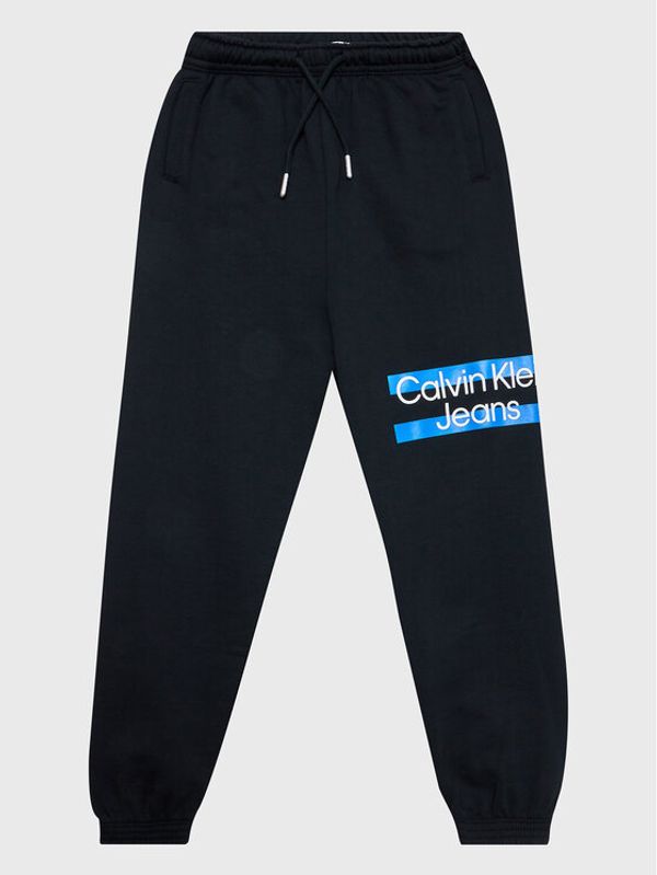 Calvin Klein Jeans Calvin Klein Jeans Долнище анцуг Maxi Block Logo IB0IB01591 Черен Regular Fit