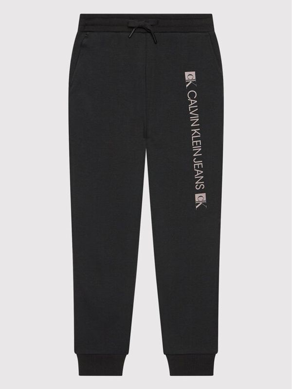 Calvin Klein Jeans Calvin Klein Jeans Долнище анцуг Monogram Block Logo IB0IB01013 Черен Regular Fit