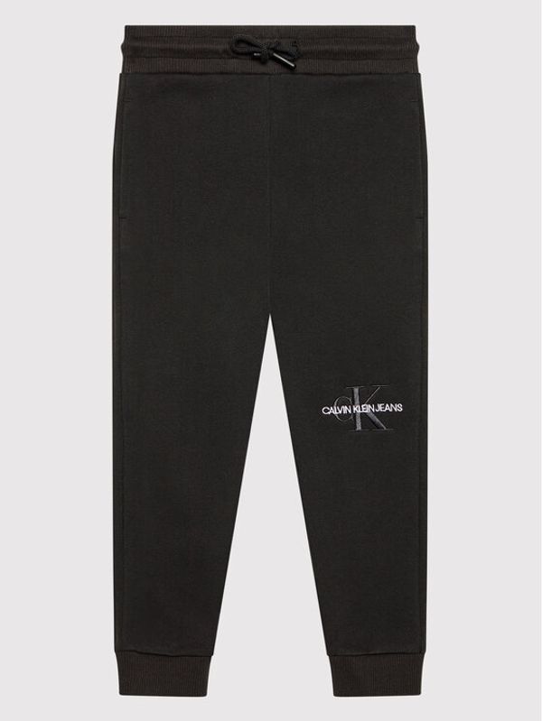 Calvin Klein Jeans Calvin Klein Jeans Долнище анцуг Monogram Embroidery IG0IG01076 Черен Regular Fit
