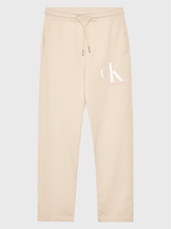 Calvin Klein Jeans Calvin Klein Jeans Долнище анцуг Monogram IG0IG01985 Бежов Regular Fit