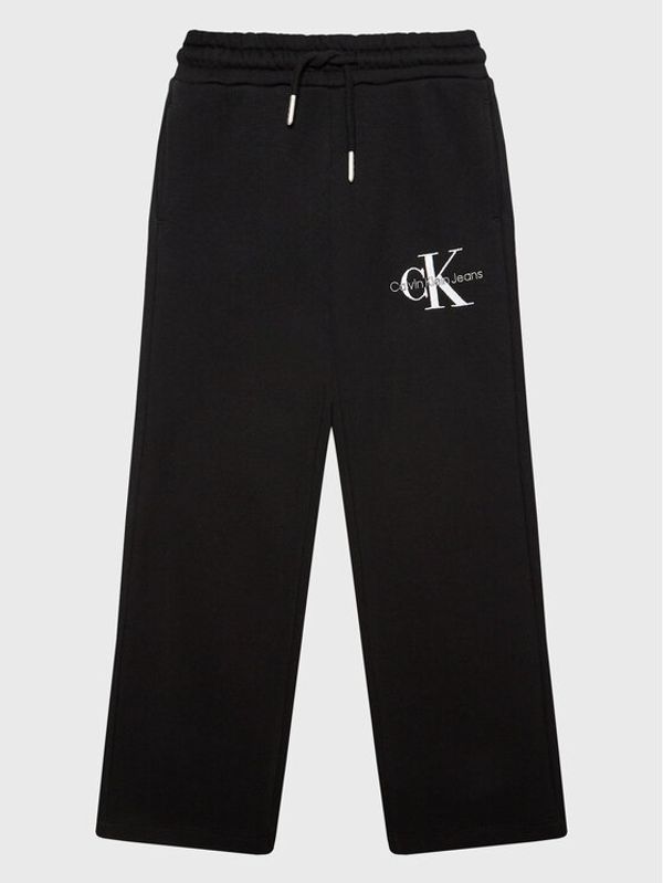 Calvin Klein Jeans Calvin Klein Jeans Долнище анцуг Monogram Off Placed IG0IG01607 Черен Regular Fit