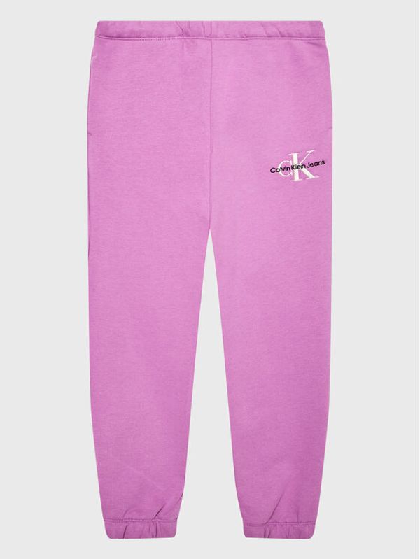 Calvin Klein Jeans Calvin Klein Jeans Долнище анцуг Monogram Off Placed IG0IG01854 Виолетов Relaxed Fit
