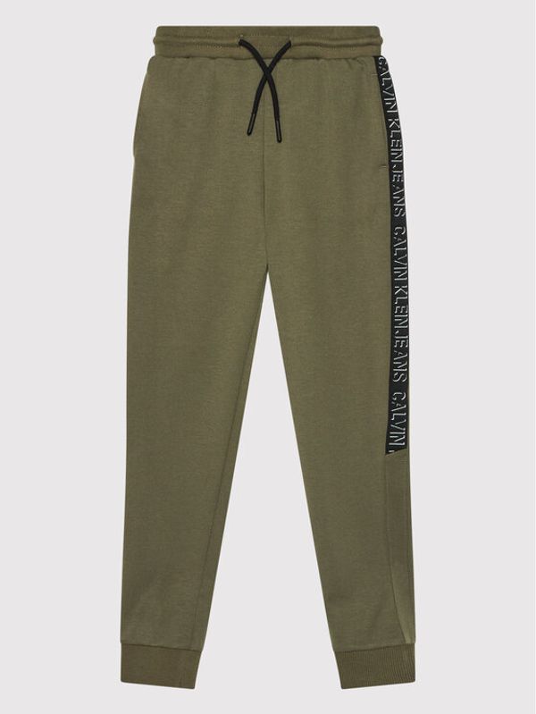 Calvin Klein Jeans Calvin Klein Jeans Долнище анцуг Shadow Logo IB0IB01010 Зелен Regular Fit