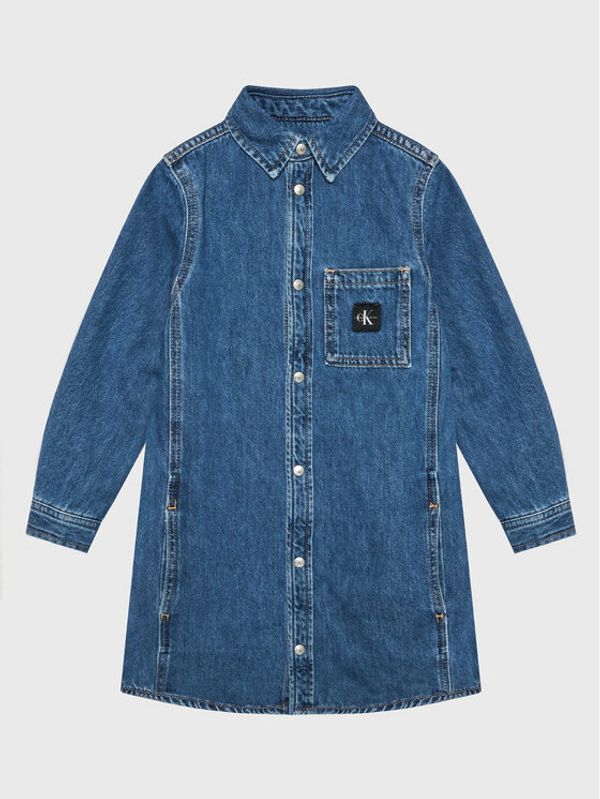 Calvin Klein Jeans Calvin Klein Jeans Дънкова рокля Utility IG0IG01563 Син Regular Fit