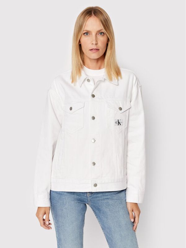 Calvin Klein Jeans Calvin Klein Jeans Дънково яке J20J218489 Бял Relaxed Fit