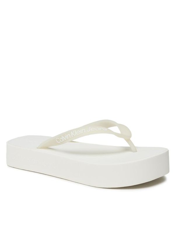 Calvin Klein Jeans Calvin Klein Jeans Джапанки Beach Sandal Flatform Logo YW0YW01092 Бял
