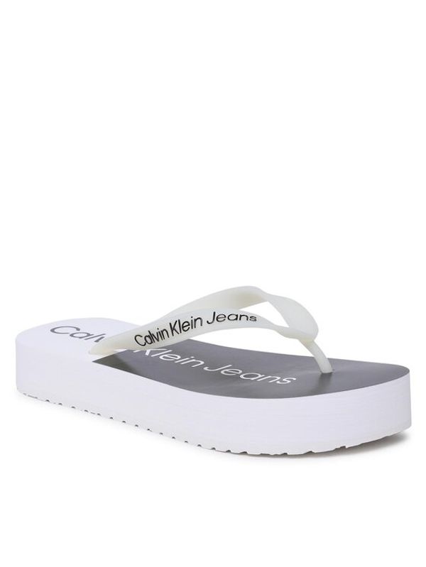 Calvin Klein Jeans Calvin Klein Jeans Джапанки Beach Sandal Flatform YW0YW00716 Бял