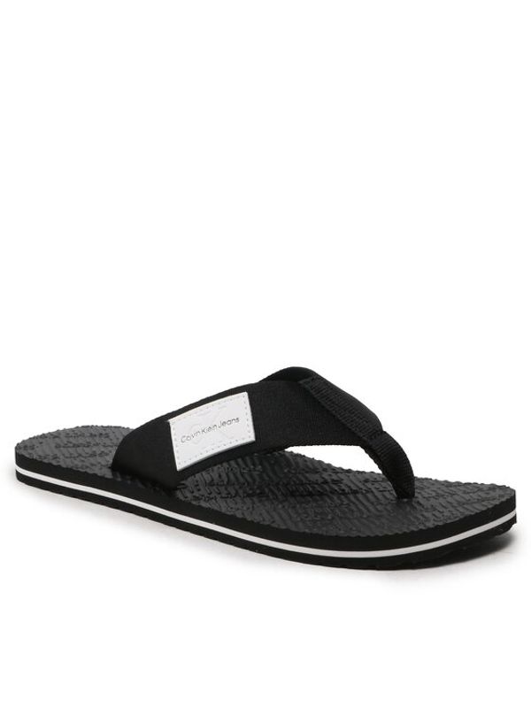 Calvin Klein Jeans Calvin Klein Jeans Джапанки Beach Sandal Woven Patch YM0YM00657 Черен