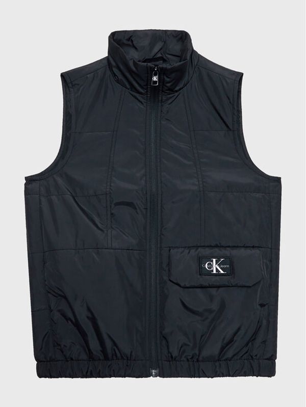 Calvin Klein Jeans Calvin Klein Jeans Елек Badge Vest IB0IB01655 Черен Regular Fit