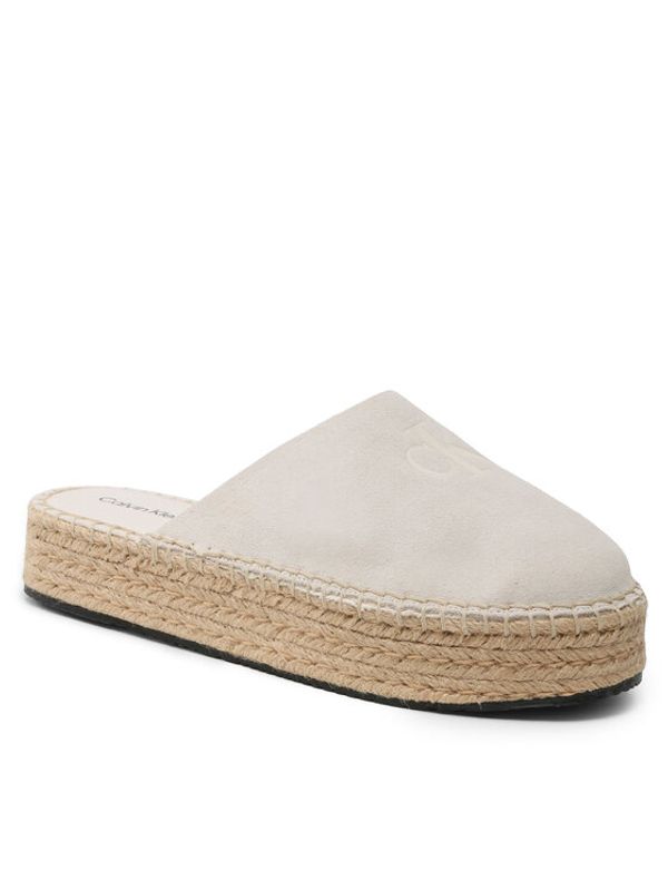 Calvin Klein Jeans Calvin Klein Jeans Еспадрили Flatform Rope Mule Su Con YW0YW00986 Бял