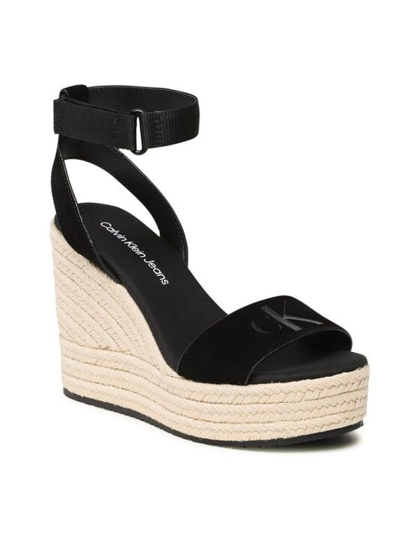 Calvin Klein Jeans Calvin Klein Jeans Еспадрили Wedge Sandal Su Con YW0YW01026 Черен