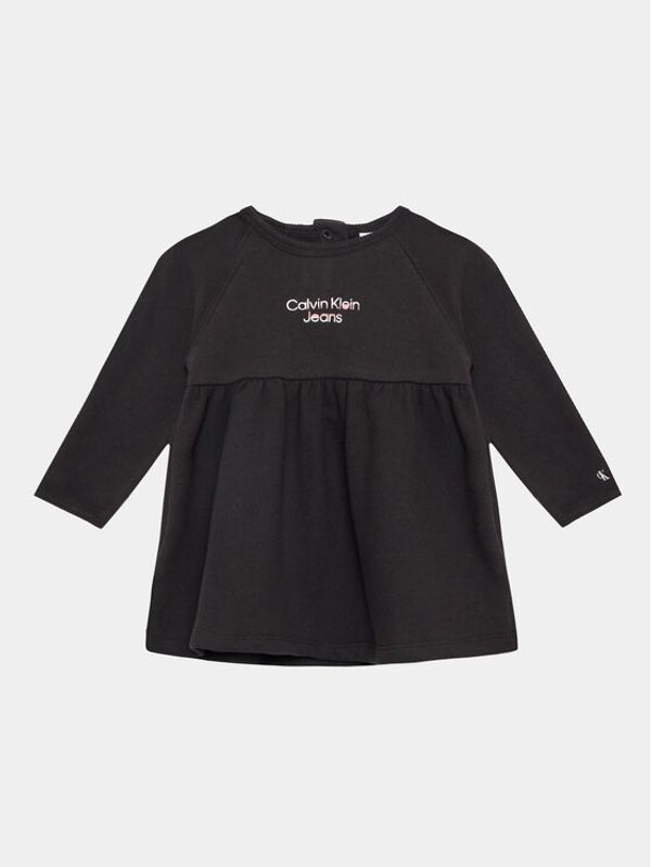 Calvin Klein Jeans Calvin Klein Jeans Ежедневна рокля Hero Logo IN0IN00089 Черен Regular Fit