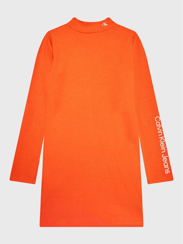Calvin Klein Jeans Calvin Klein Jeans Ежедневна рокля IG0IG01811 Оранжев Regular Fit